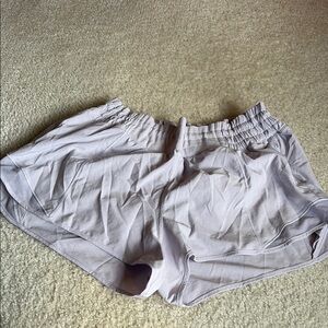 Lululemon Women's Light Purple/Gray Hottie Hot Shorts - Size 10
